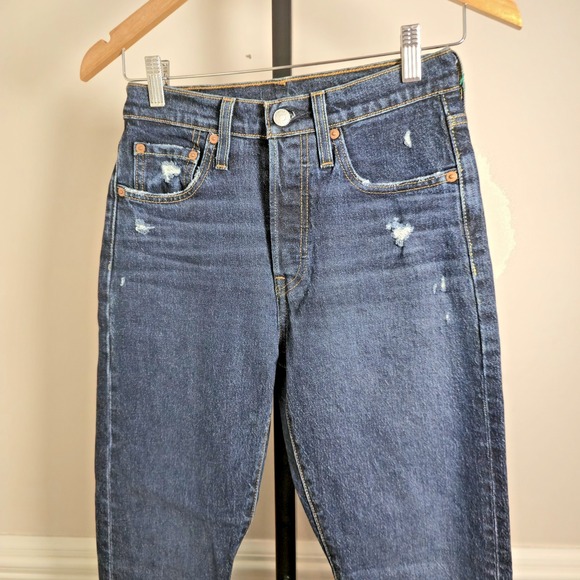 Levi's Denim - Levi's 501 Premium Original Jeans Womens 25x28 Distressed Button Fly 100% Cotton